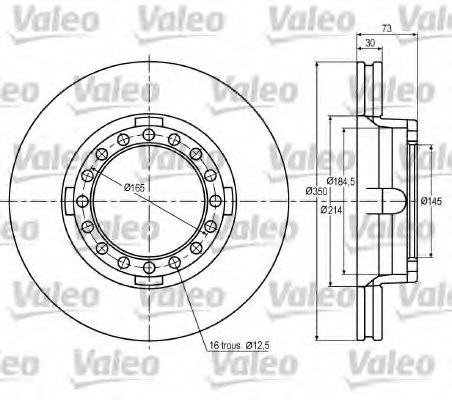 VALEO 187042 Brake Disc